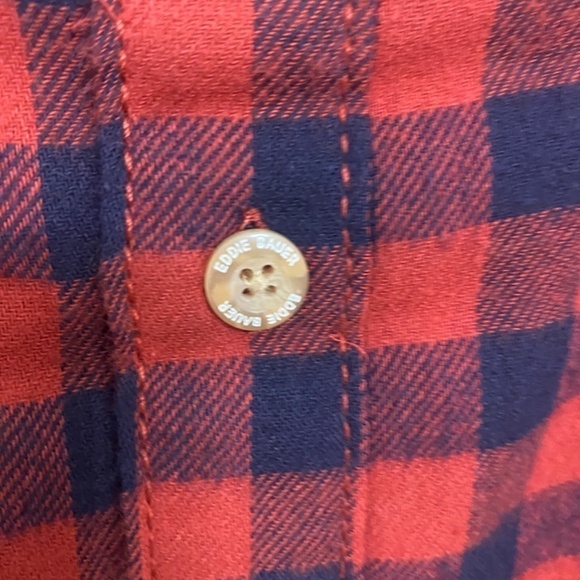Eddie Bauer Plaid Button Down Flannel Shirt in Red Buffalo Check, Mens Size XXL - Picture 7 of 10